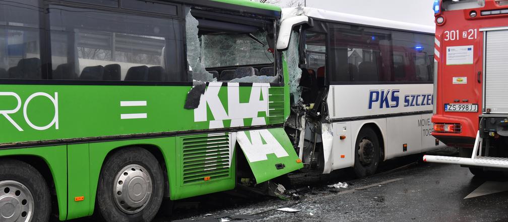 Szczecin: Zderzenie autobusów