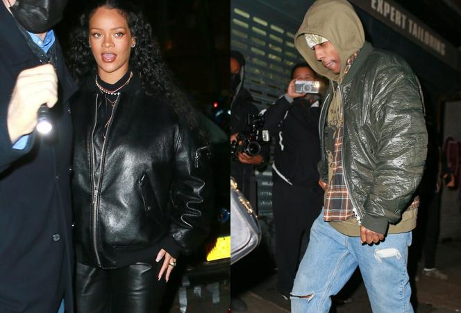 Rihanna i A$AP Rocky na kolacji. Riri w rockowym stylu? Jak Kourtney Kardashian!