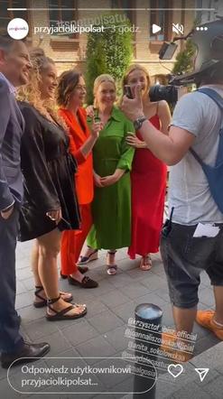 Przyjaciółki 20 sezon na planie. Inga (Małgorzata Socha), Krzysztof Ibisz