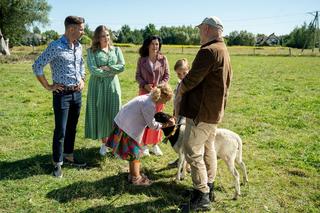 M jak miłość odc. 1699. Daniel (Paweł Prokopczuk), Anita (Melania Grzesiewicz), Kamil (Marcin Bosak), Pola (Hania Nowosielska), Misiek (Aleksander Bożyk), Kinga (Katarzyna Cichopek)