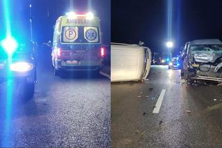 Zderzenie busów na autostradzie