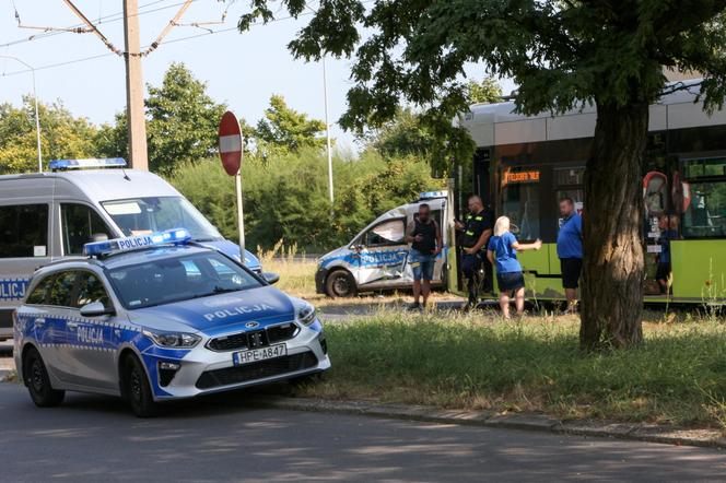 Wypadek radiowozu i tramwaju. Policjanci z Gorzowa w szpitalu