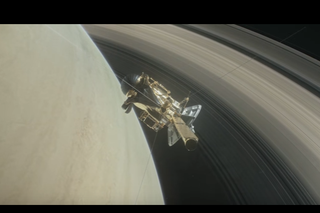Sonda Cassini w wizualizacji ostatniego etapu misji
