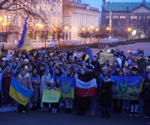 Manifestacja w trzecią rocznicę wybuchu wojny w Ukrainie