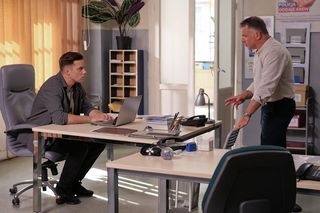 Pierwsza miłość, odcinek 3929: Piotrek (Michał Mikołajczak), Hubert (Rafał Szałajko)