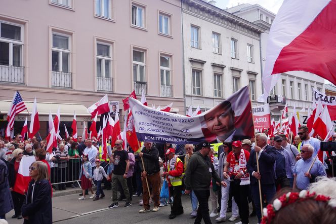 "Wielki marsz za Polską" Karola Nawrockiego 25.05.2025