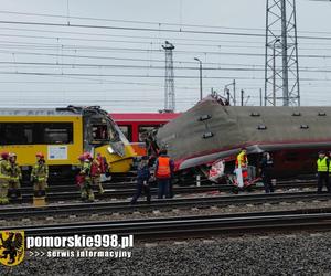 Wypadek EZS zderzył się z szynobusem