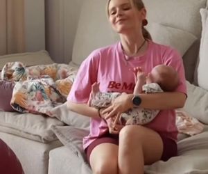 Olga Kalicka ruszyła z promocją… własnego dziecka! Córeczka ma zaledwie miesiąc, a już występuje w reklamie