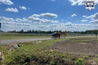 11-latek na rowerze wjechał pod motocykl. Lądował śmigłowiec LPR