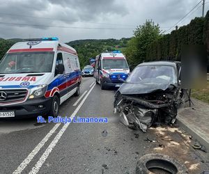 Wypadek w Laskowej w Małopolsce