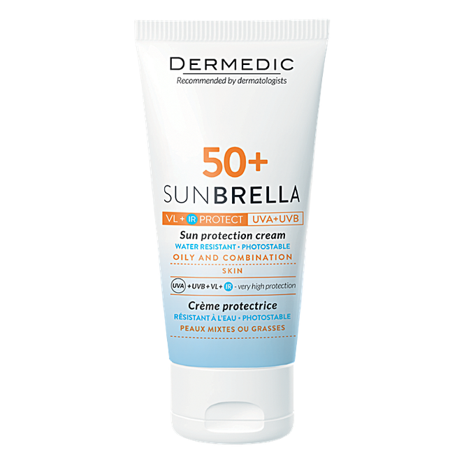 Krem ochronny SPF 50+ UV+IR+VL skóra tłusta i mieszana