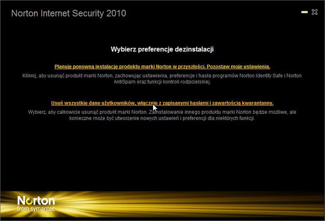 NIS 2010 - usuwanie programu