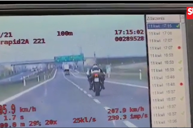Plaga motocyklistów na wielkopolskich drogach. Rekordzista pędził ponad 200 km/h! [WIDEO]