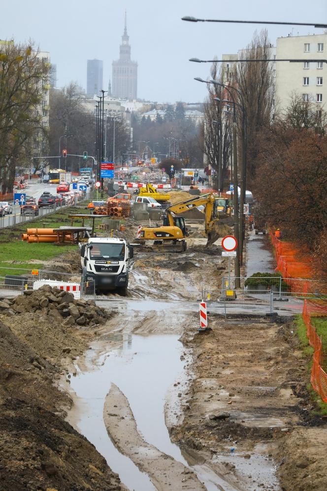 Zmiana organizacji ruchu w związku z budową linii tramwajowej do Wilanowa