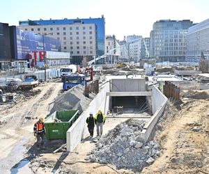 Budowa parkingu podziemnego pod placem Powstańców. Byliśmy pod ziemią 