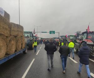 Protest rolników w Elblągu na S7