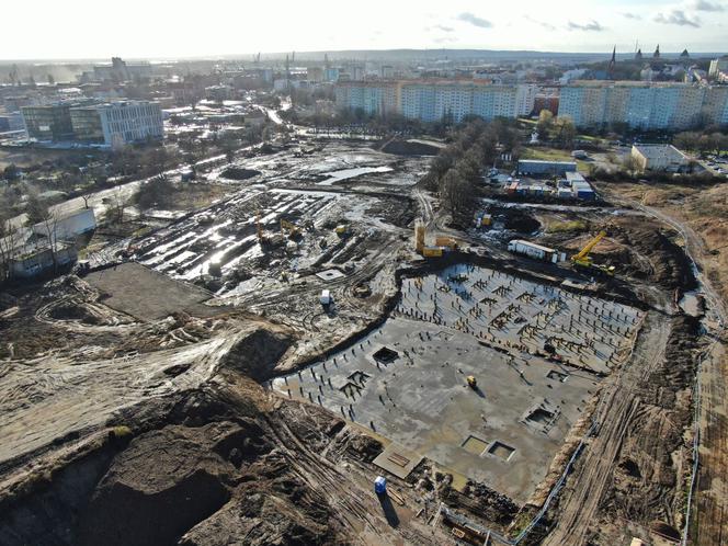 Budowa Fabryki Wody w Szczecinie - luty 2020