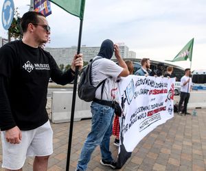 Protesty przed Polska - Izrael na Eurobasket 2025