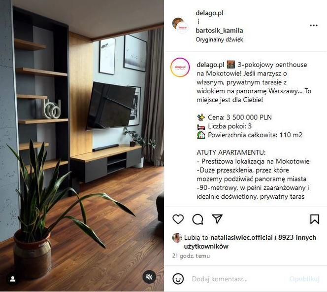 Karolina Pisarek sprzedaje apartament za 3,5 miliona 