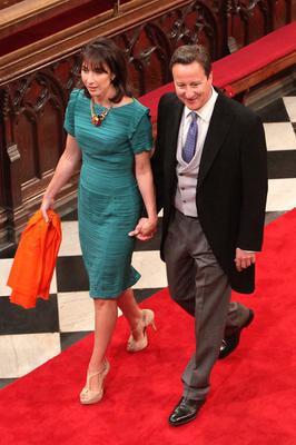 Ślub księcia Williama - premier David Cameron z żoną Samanthą