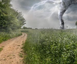 Trąba powietrzna pod Gnieznem! Jest nagranie. Wystarczyła chwila, żeby rozdzwoniły się telefony do straży