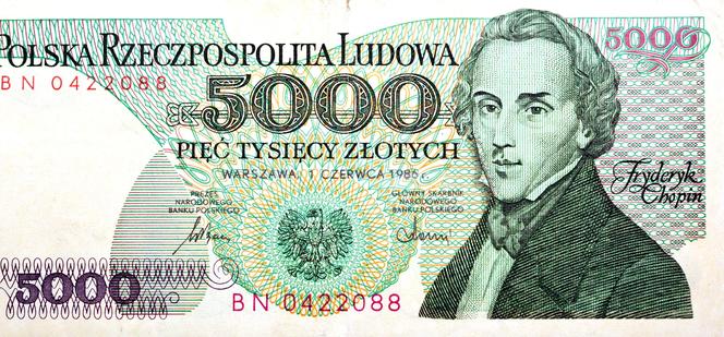 Polska PRL 5 000 Złotych 1982 - Fryderyk Chopin
