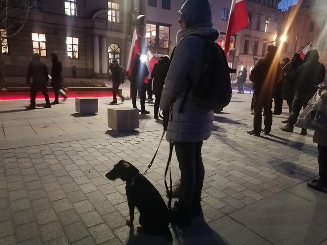 Marsz Pamięci Żołneirzy Wyklętych w Lublinie. Wcześniej odbył się laserowy pokaz