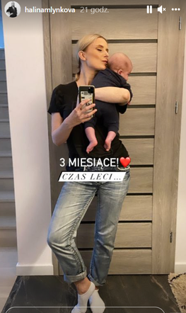 Halina Mlynkova 3 miesiące po porodzie