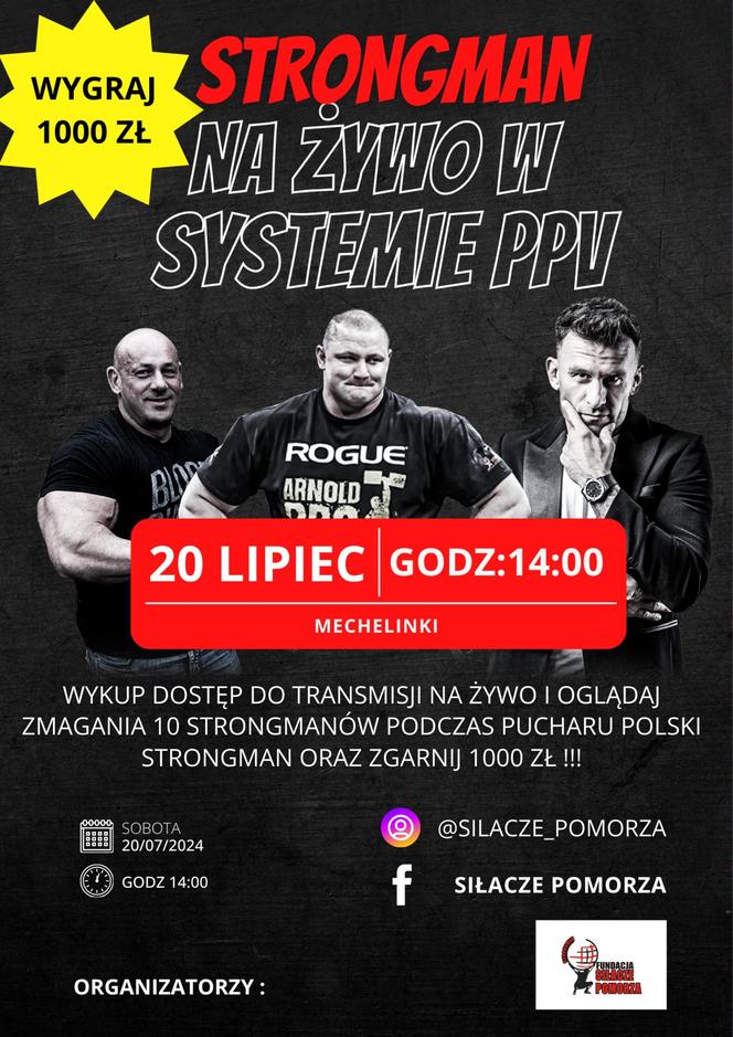 Puchar Polski Strongman 2024 do obejrzenia w systemie PPV po raz pierwszy w Polsce!