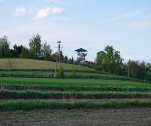 Krajobraz z wieży widokowej w Łysakowie niedaleko Lublina