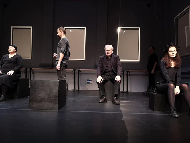 Próby przed premierą "Czy pan się uważa za artystę" w Teatrze Śląskim