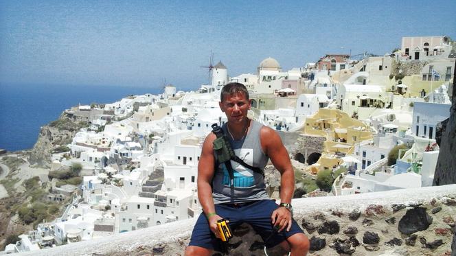 Marcin Siegieńczuk z rodziną na Krecie