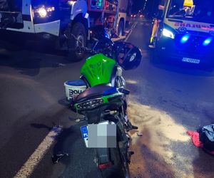 Wypadek motocyklisty