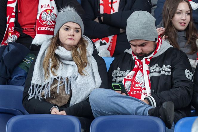 Kibice na meczu Polska -Nowa Zelandia na Stadionie Śląskim