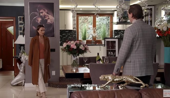 Pierwsza miłość odc. 3970. Remigiusz Reterski (Stefan Pawłowski), Melka (Ewa Jakubowicz)