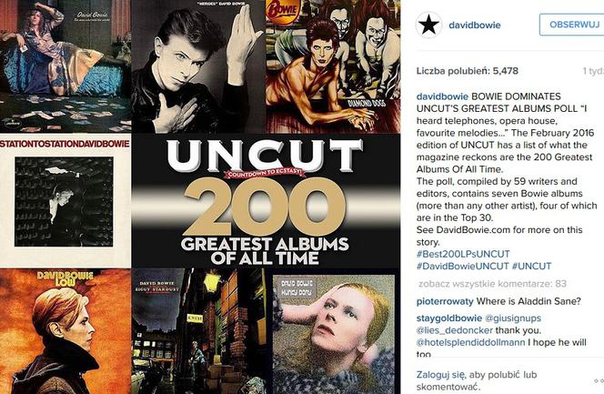 David Bowie Instagram