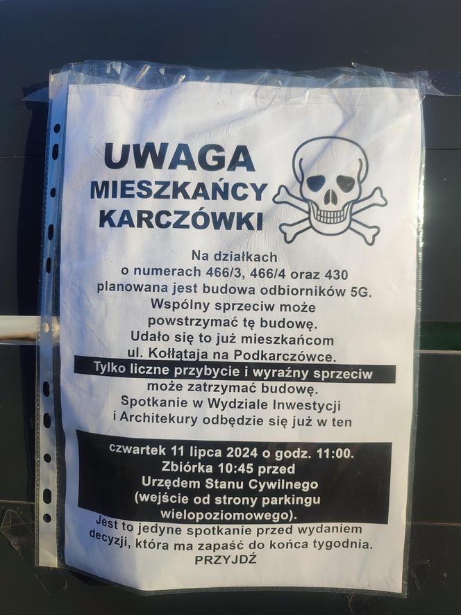 Protest mieszkańców Karczówki w Kielcach