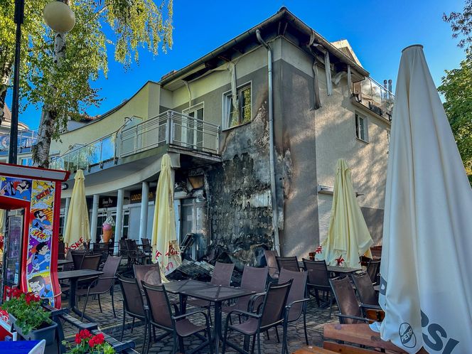 Pożar restauracji w Ostródzie. Sandacza jadł tu niedawno Karol Nawrocki