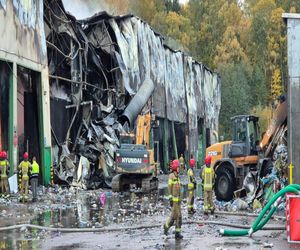 Pożar sortowni odpadów w Elblągu