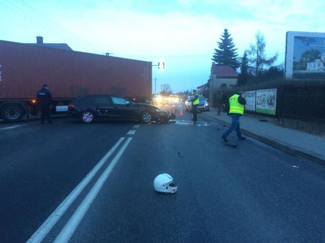 Podkarpacie: Nietrzeźwy motocyklista ranny w wypadku