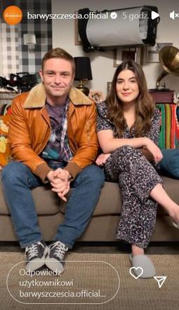 Barwy szczęścia. Agata (Natalia Zambrzycka), Hubert (Marek Molak)