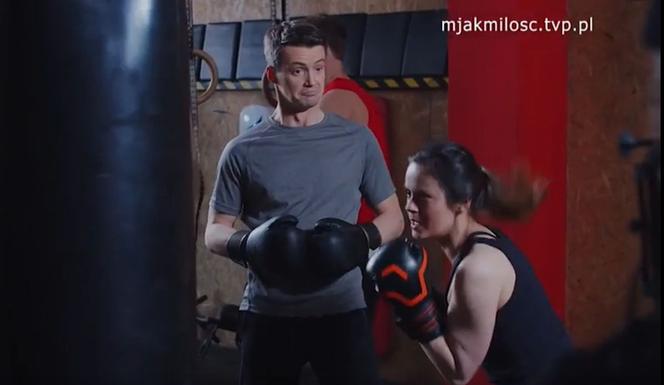 M jak miłość odc. 1666 po wakacjach 2022. Jakub Karski (Krzysztof Kwiatkowski), Kasia Stawska (Paulina Lasota)