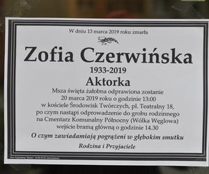 Zofia Czerwińska będzie miała nowy nagrobek