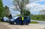 Policjanci namierzali piratów drogowych w Sampławie pod Iławą przy użyciu drona
