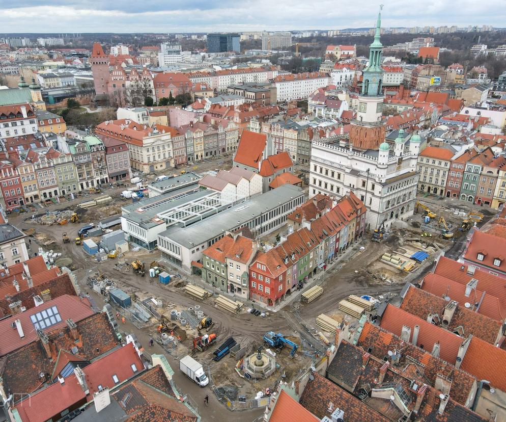 Rozkopany Stary Rynek w Poznaniu