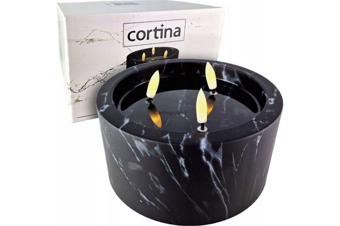 Ekologiczne znicze nagrobne – świeca marmurkowa na baterie Cortina (Cortinapoland.pl)