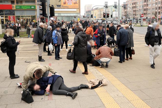 Wypadek w Szczecinie plac Rodła 