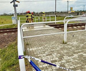Wypadek na przejeździe kolejowym w Chorzelowie