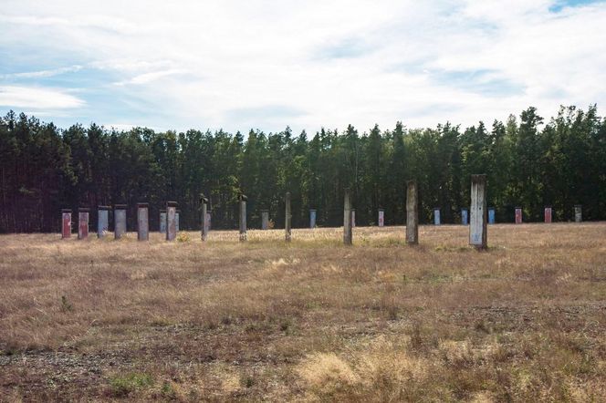 Największa kolekcja muru berlińskiego jest pod Wrocławiem. Na polu ustawiono kilkadziesiąt żelbetowych płyt z NRD