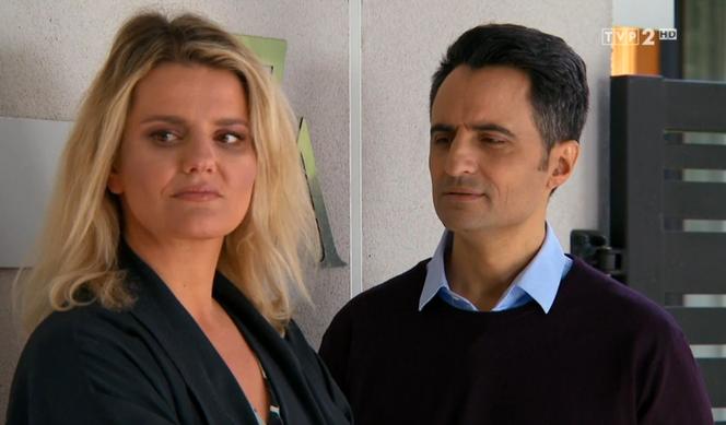 Barwy szczęścia odc. 2312. Aneta Dylska (Zofia Zborowska), Zbigniew Stawicki (Piotr Borowski)